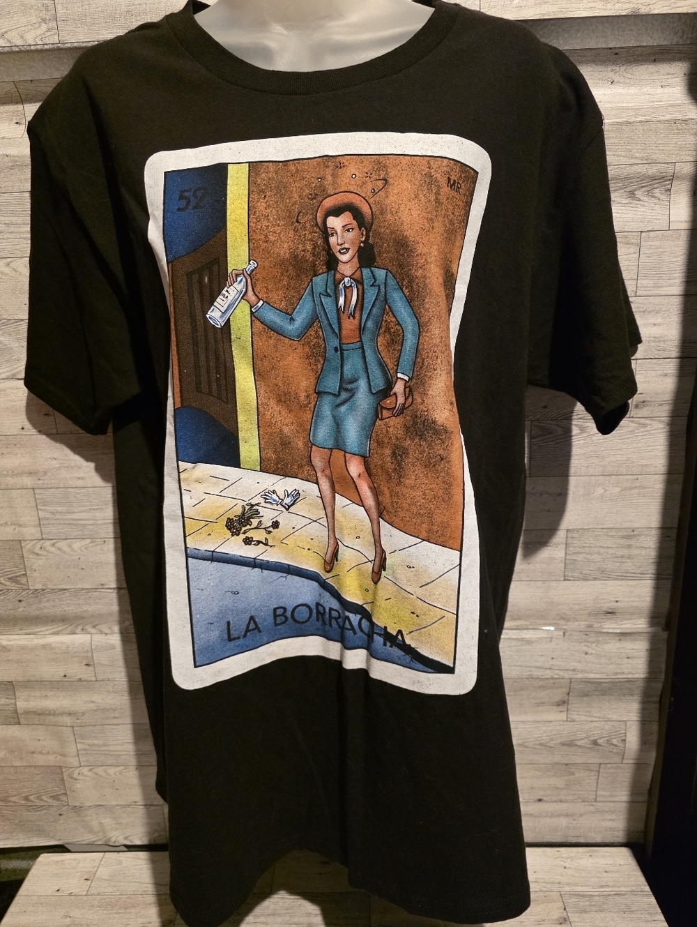 Alstyle Black 'La Borracha' Multicolor Graphic Tee